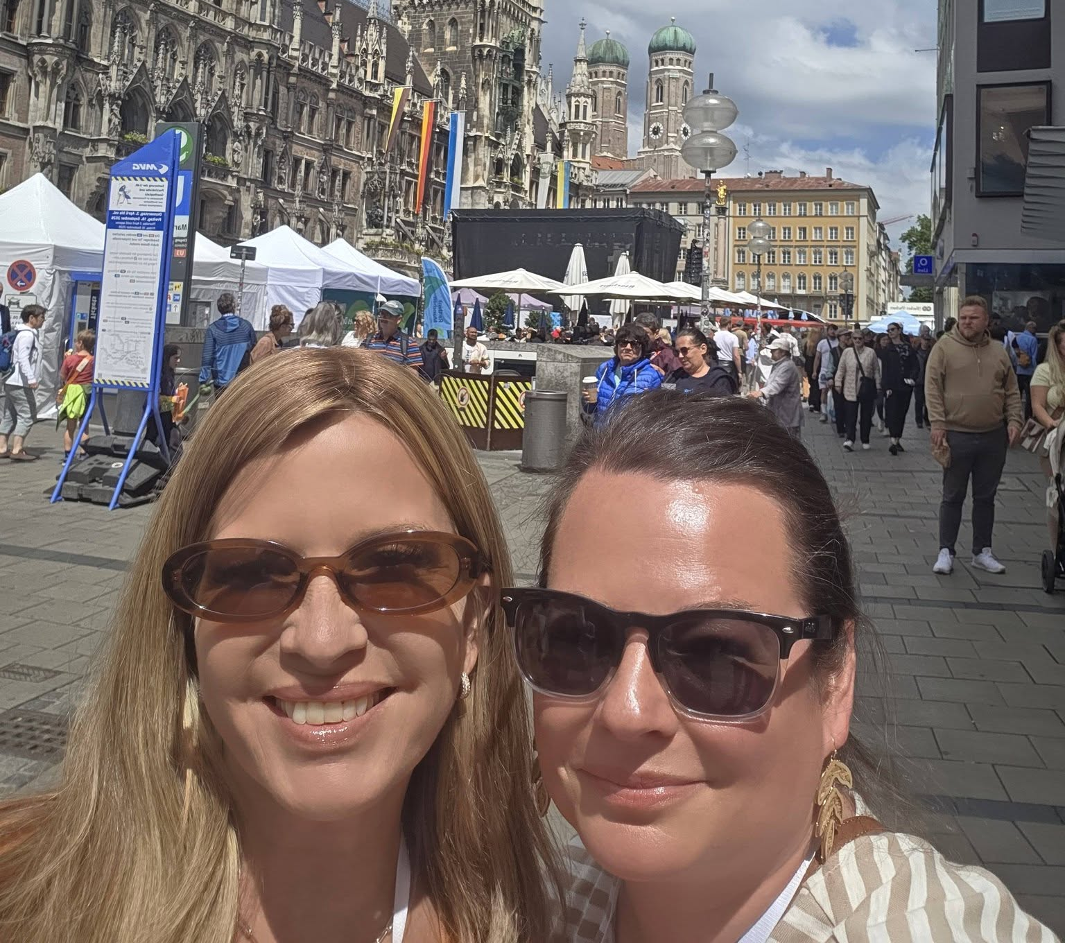 Julie King and Michelle Earp traveling
